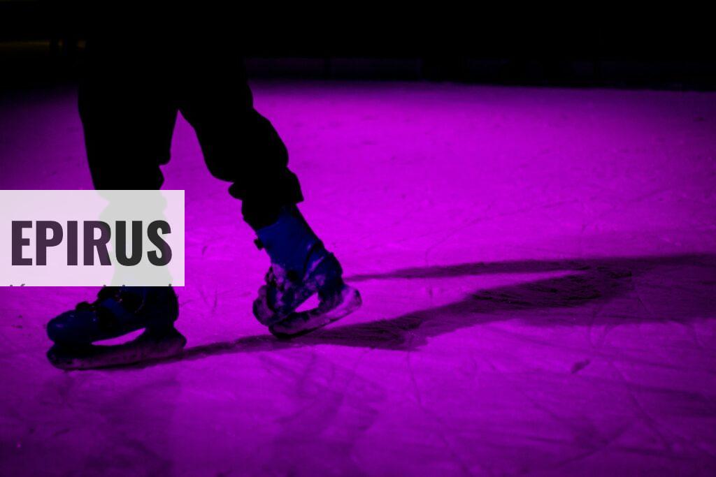 person wearing hockey skates
