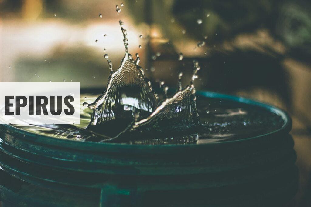 water drop on bucket photo