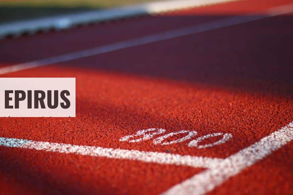 low angle photography of track field