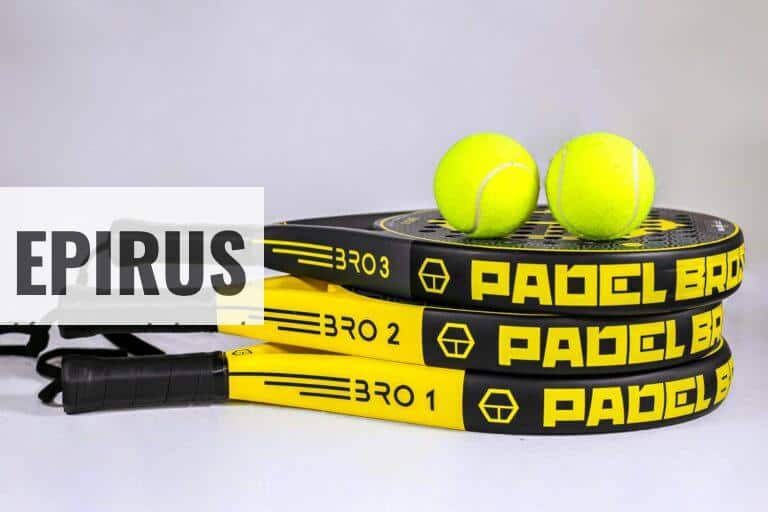 Vibrant padel rackets and tennis balls on white backdrop, ideal for sports themes.