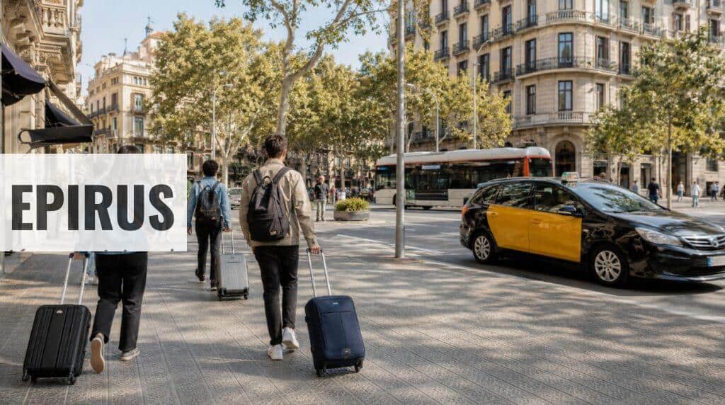 Viajeros organizando sus desplazamientos por Barcelona